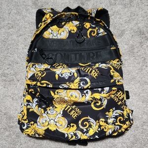 Versace Jeans Couture Black and Yellow Backpack